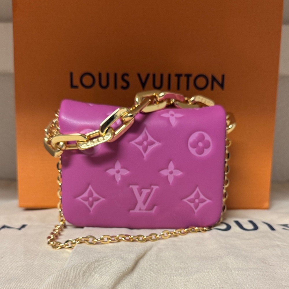 Louis Vuitton Fuchsia Mini Bag with Gold Chain
